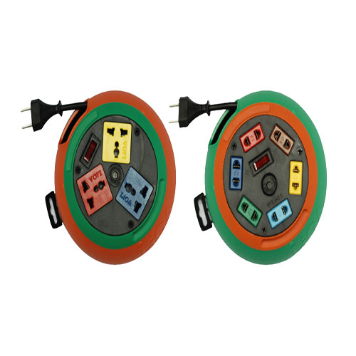 Ổ cắm kéo dài quay tay- cuộn dây kín - kiểu đĩa bay