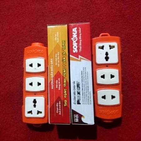 Ổ cắm 3 lỗ chịu nhiệt chịu va đập SOPOKA - 047