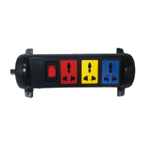 Ổ cắm kéo dài đa năng xoay 3 ổ đen