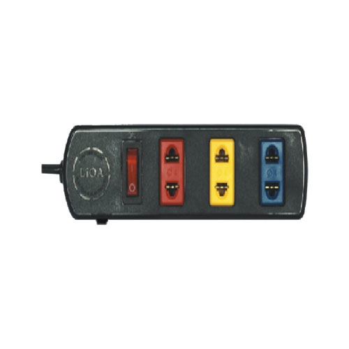 Ổ cắm kéo dài phổ thông 3 ổ đen có công tắc